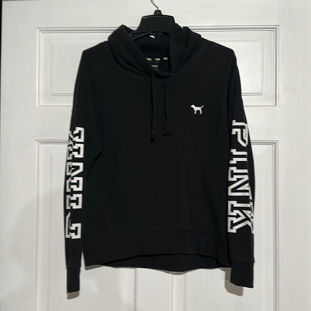 PINK black sweatshirt size small